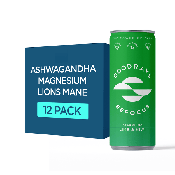 Refocus Lime & Kiwi with Magnesium, Lion's Mane, Ashwagandha and Vitamin D 12 Cans / Buy Now